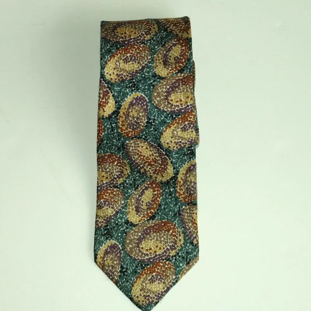 Lands' End Men's‎ Multi-Colored Silk Tie USA Very Nice